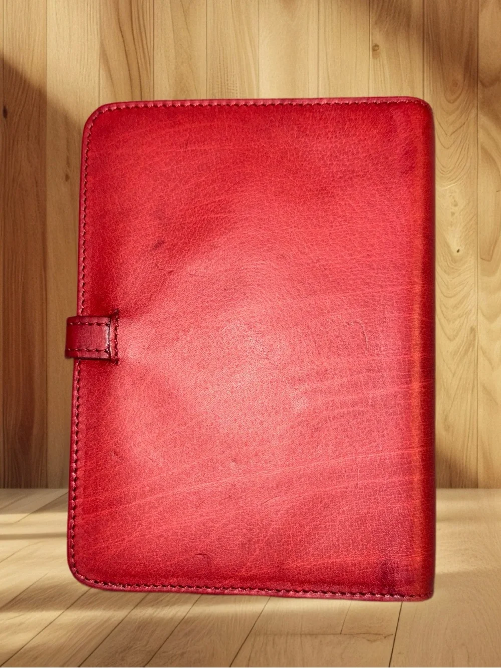 Coach Vintage Red Leather 6-Ring Agenda / Planner